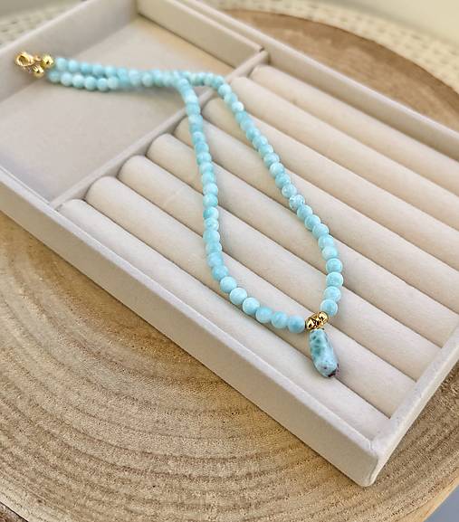 Náhrdelník Sprievodca duše - Hemimorfit a Larimar