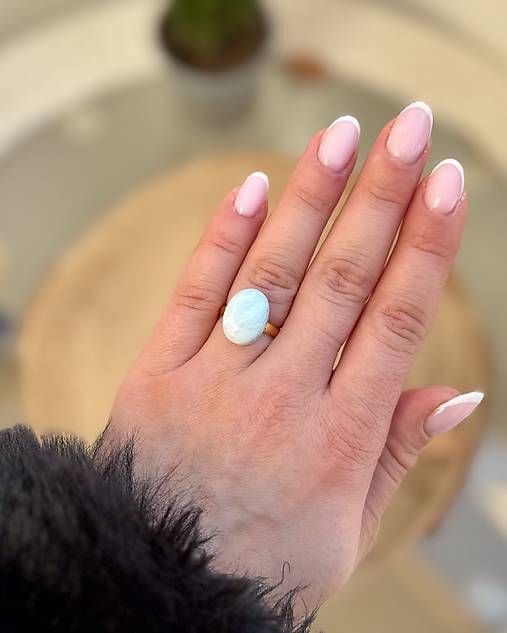 Prsteň Sprievodca duše - Larimar