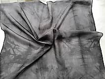 Šatky - "black marble" hodvábná šatka  55x55cm skladom - 17106817_