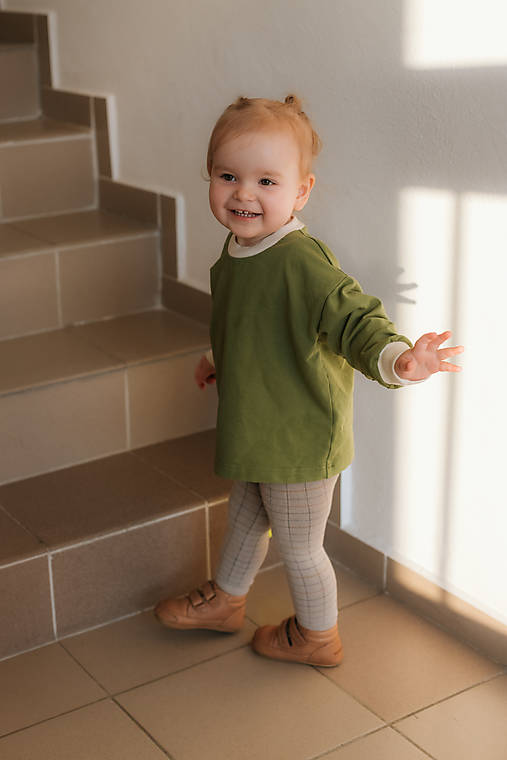 Detské oblečenie - MIKINA OLIVA - DETSKÁ - 17112634_