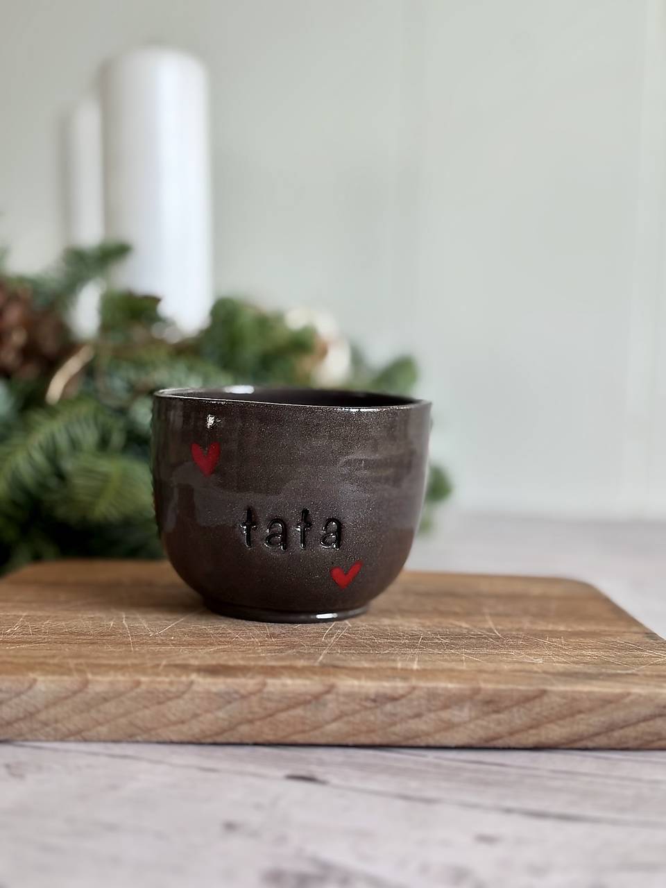 Pohárik TATA Love na tmavej hline