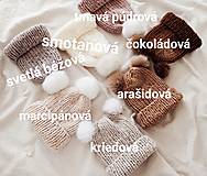 Detské čiapky - Detské vlnené čiapky s kožušinovými brmbolcami - 17112491_