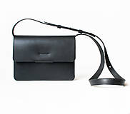 Kabelky - Dámská kožená crossbody kabelka | čierna (Žltá) - 17108739_