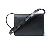 Kabelky - Dámská kožená crossbody kabelka | čierna (Žltá) - 17108741_