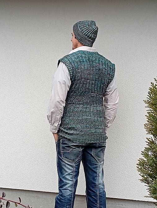 Vesty - Vlnená merino vesta - 17109350_