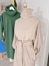 Šaty - ELYSIA dámske šaty s rolákom a vreckami - 17116870_