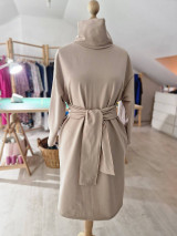 Šaty - ELYSIA dámske šaty s rolákom a vreckami - 17116872_