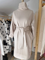 Šaty - ELYSIA dámske šaty s rolákom a vreckami - 17116874_