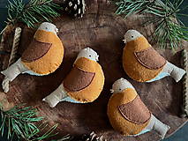 Dekorácie - Vtáčik vianočná ozdoba - 17118996_