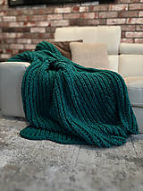 Detský textil - Ručne pletená puffy deka - 17116277_
