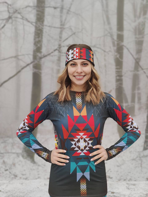 Mikiny - AZTEC RASTA - termo top s dlhým rukávom - 17120925_