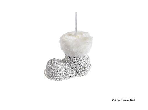 Polotovary - Korčuľa závesná - Bielo strieborná - 17123162_