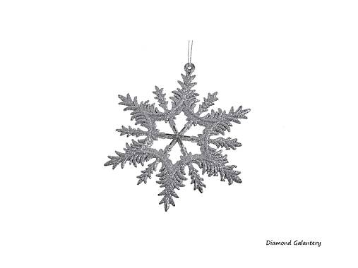 Polotovary - 	Vločka závesná - Strieborná - 17123182_