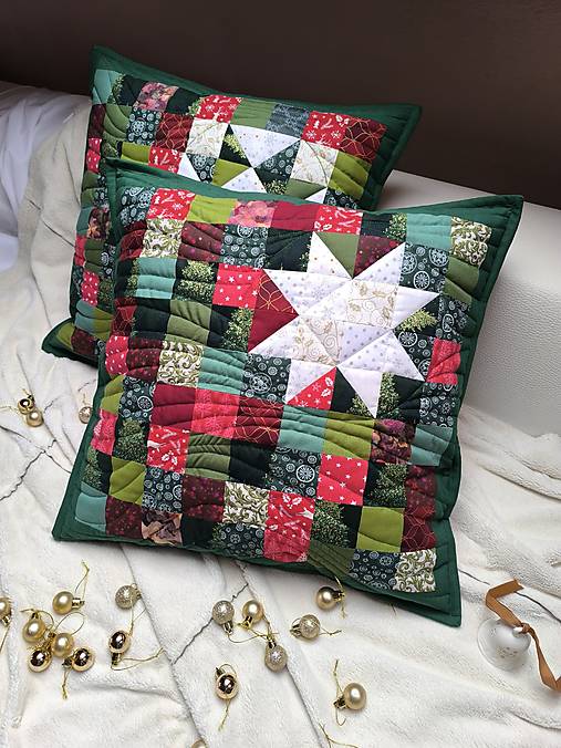 Vianočný vankúš (Biela hviezda)