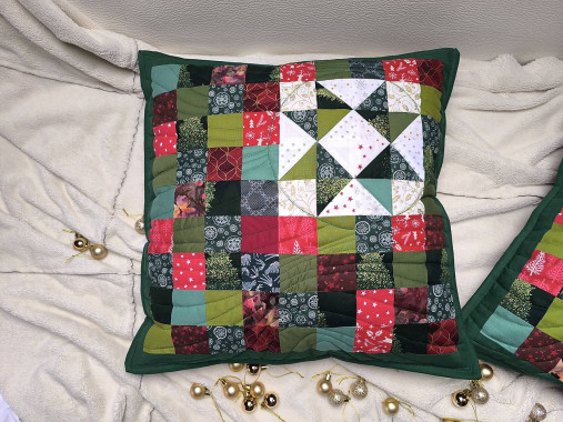 Vianočný vankúš (Zelená hviezda)