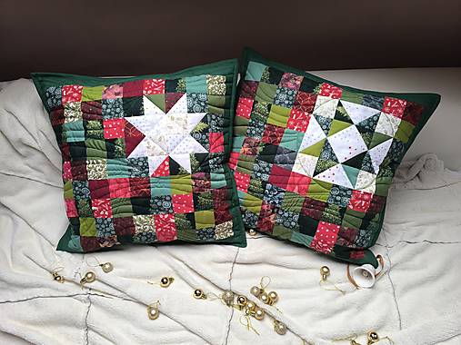 Vianočný vankúš (Zelená hviezda)