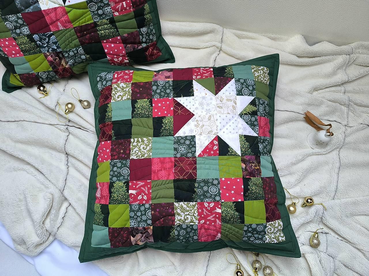 Vianočný vankúš (Biela hviezda)