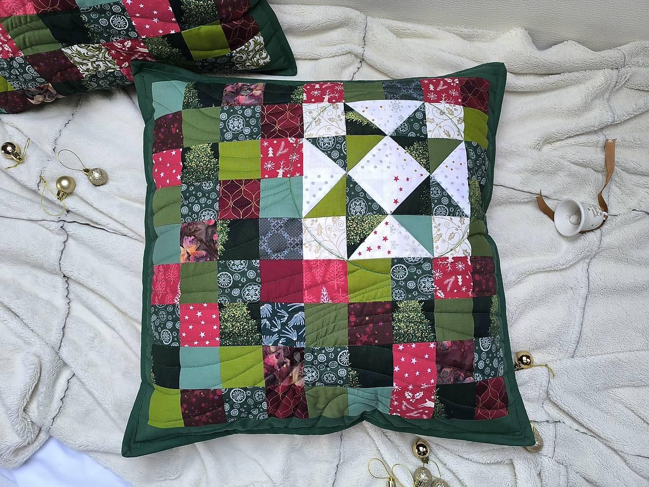 Vianočný vankúš (Zelená hviezda)