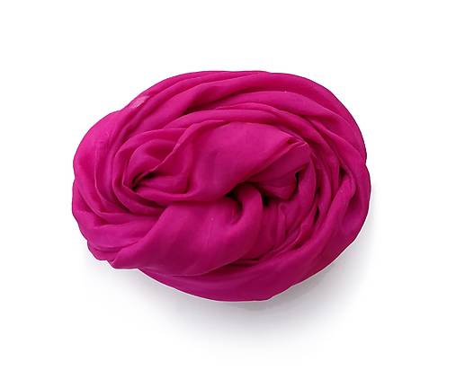 Šály a nákrčníky - "magenta cyclamen" hodvábny šál skladom - 17123961_