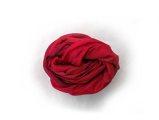 Šály a nákrčníky - "burned red"  hodvábny šál skladom - 17124004_