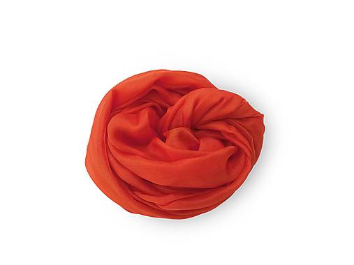 Šály a nákrčníky - "dark orange"  hodvábny šál skladom - 17124027_