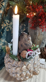 Dekorácie - SOVA v ŠIŠKE - IKEBANA - 17123429_