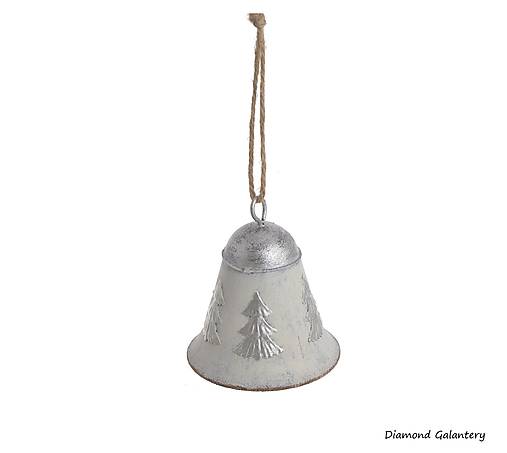 Polotovary - 	Zvonček - Bielo strieborný - 17125896_