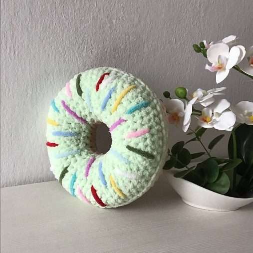 Hračky - * malý DONUT * pastelovozelený : z Puffy Fine - 17126989_