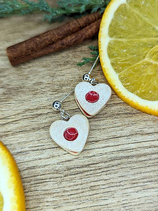 Sady šperkov - Linecké jahodové srdiečka - 17126325_