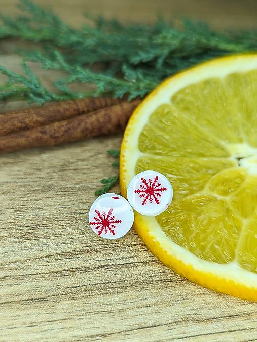 Sady šperkov - Snehová vločka, mini napichovacie náušnice - 17126362_