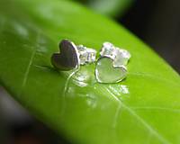 Náušnice - Strieborné náušnice srdiečka 3 - buzetka - 17125559_