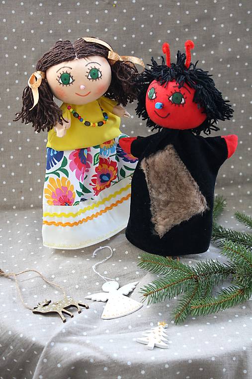 Hračky - Maňuška. Čert a Káča - 17129594_