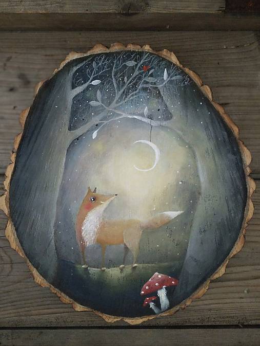 Obrazy - Nočná líštička. - 17128191_