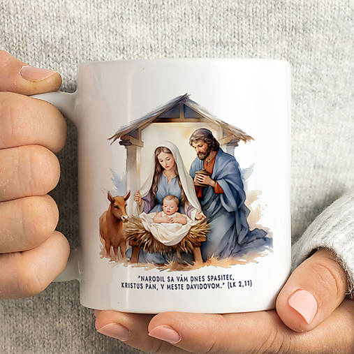 Nádoby - NARODIL SA VÁM DNES SPASITEĽ... keramický hrnček  - 17128447_