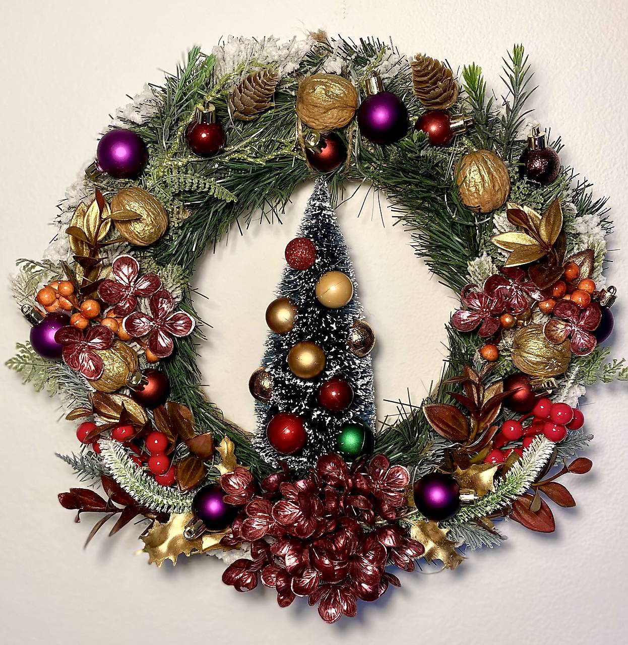 Vianočný veniec na dvere s LED podsvietením vianočná dekorácia