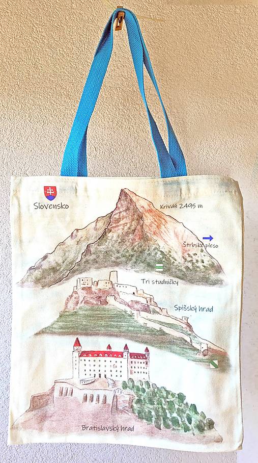 Nákupné tašky - Plátená taška 3 symboly - 17131616_