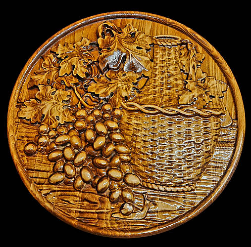 Dekorácie - 3D Cnc Drevorezba zdravé vínko. - 17131688_
