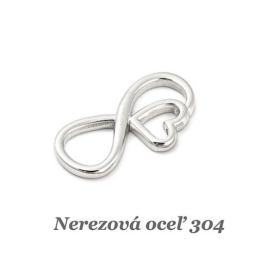 Komponenty - Nekonečno so srdiečkom /M7158/ - nerezová oceľ 304 - 17134845_