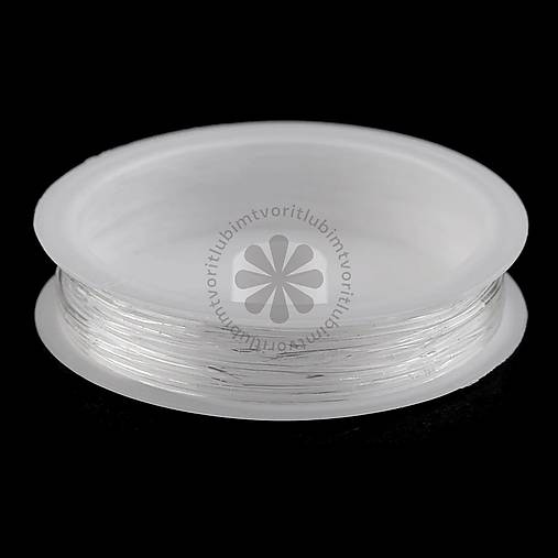 Galantéria - (6685) Silonový vlasec elastický, 0.6 mm - návin 10 metrov - 17137431_