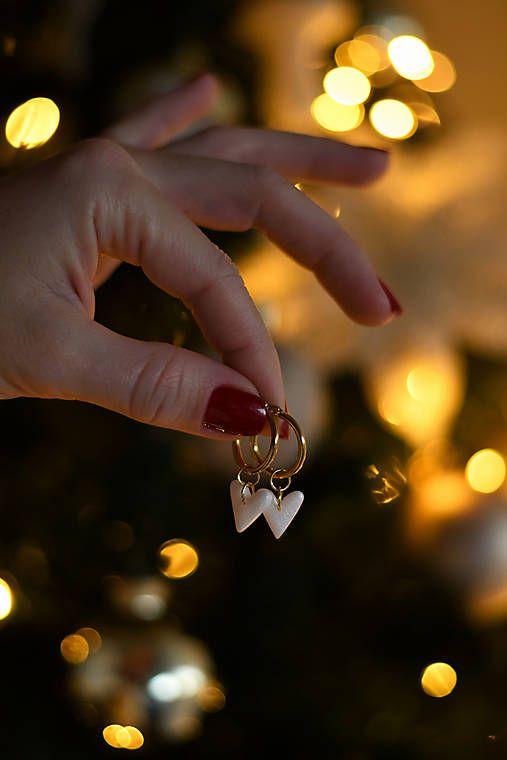 Náušnice - Náušnice "Primavera" Heart Pearl - 17135023_