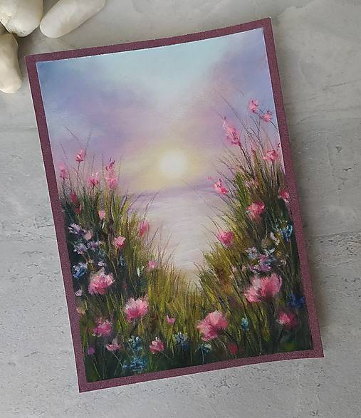 Obrazy - Suchý pastel - lúka - 17136941_