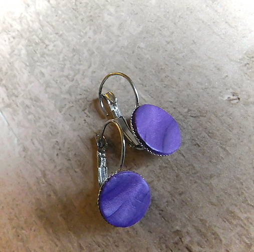 Náušnice - náušničky vlnky fialové - 17138655_