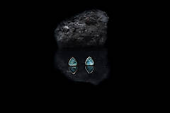 Náušnice - Strieborné náušnice AG925 s minerálom APATIT - DAPHNE - 17139875_