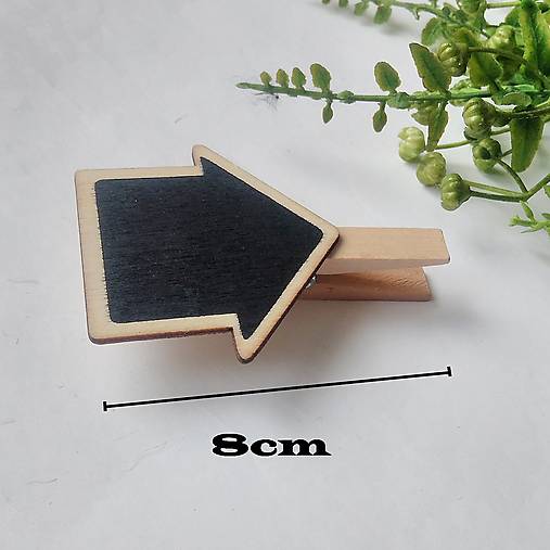 Polotovary - Tabuľka - drevený štipec - 8cm - 1ks - 17137539_