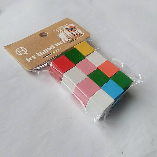 Polotovary - Farebné drevené kocky - 2cmx2cm - 1bal. - 17137570_
