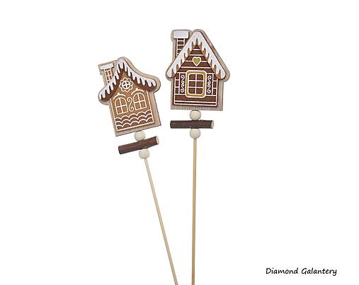 Polotovary - 	Drevený zápich - Medovníkový domeček - 17140731_