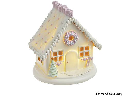 Polotovary - Medovníkovy domček - LED - 130 mm - 17140760_