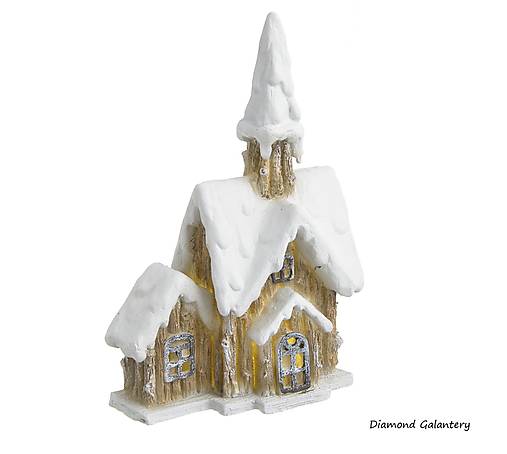 Polotovary - 	Zimný domček - LED - 120 mm - 17140778_