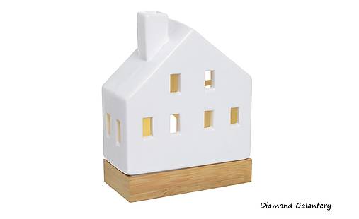 Polotovary - 	Domček - LED - Biely II - 17140792_