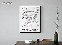 Grafika - Personalizovaná mapa ľubovoľného mesta - plagát  (digitálna [PDF] verzia) - 17141947_